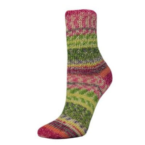 Rellana Flotte Sock Burano superwash wool polyamide 1881 pink yellow green apricot