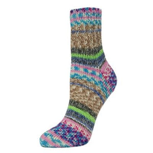 Rellana Flotte Sock Burano superwash wool polyamide 1883 beige turquoise pink green