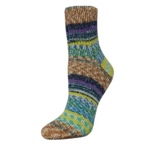 Rellana Flotte Sock Burano superwash wool polyamide 1885 beige blue yellow purple