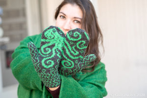 Octopus Point Mitten pattern by E Elliot Knits