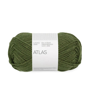 Sandnes Garn Atlas norwegian lambswool merino wool 9072 dark green melange