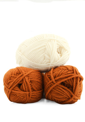 Beginner Colourwork Toque in Red Squirrel