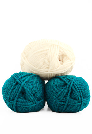 Beginner Colourwork Toque in Teal