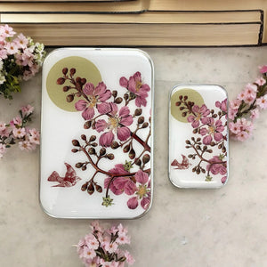 Firefly Notes Notions Tin resin cherry blossom and swallow