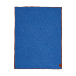 Klippan Baby Blanket lambswool cozy blue and orange