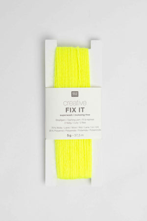 creative fix it darning yarn wool polyamide Rico neon yellow