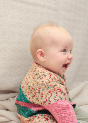 Top Down Baby Cardi by Bonnie Groening in Drops Fiesta