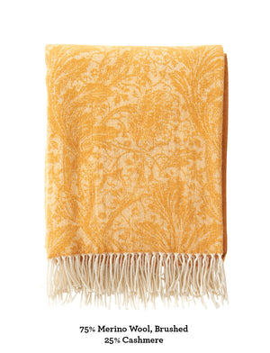 Cashmere Merino Wool Throw cashmere merino wool arcadia mustard 