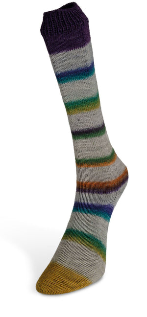 Laines du Nord Art Sock wool nylon 03 purple turquoise yellow orange