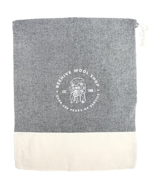 Beehive Project Bag recycled cotton large knitting sheep