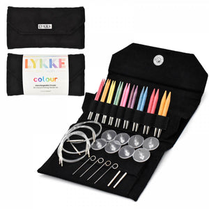 Lykke Colour Interchangeable Set 9cm 3.5" TIps driftwood black vegan suede