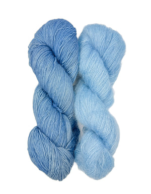 Fleece Artist Handmaiden Halo Lux Bundle mohair silk superwash merino brook