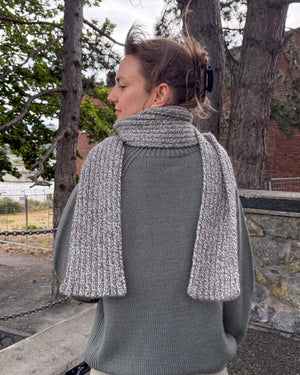 Classic Ribbed Scarf in Berroco Ultra Alpaca.
