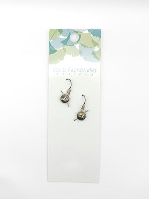 Barb Alexander Designs Earrings white bronze sterling silver crochet