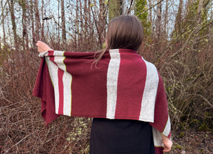 Crossroads Wrap - Striped Version in Filcolana Saga.