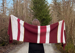 Crossroads Wrap - Striped Version in Filcolana Saga.