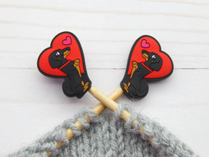 Fox & Pine Stitch Stoppers silicone dachshund love