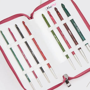 KnitPro Deluxe Tunisian Crochet Hook Set laminated birch deluxe