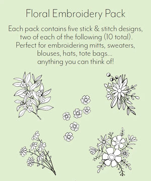 Knitted Bliss Embroidery Pack floral