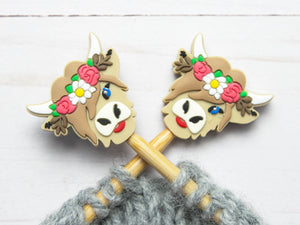 Fox & Pine Stitch Stoppers silicone flower highland cow