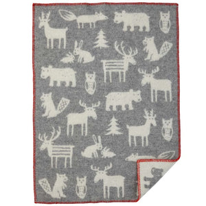 Klippan Baby Blanket eco lambswool forest grey