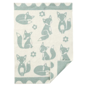 Klippan Baby Blanket eco lambswool fox blue