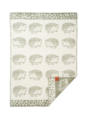 Klippan Baby Blanket recycled wool eco lambswool green