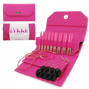 Lykke Blush Interchangeable Set 9cm/3.5" Tips magenta basketweave