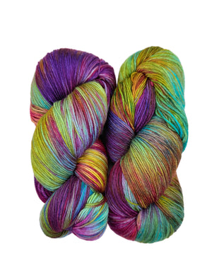 Fleece Artist Cabin Sock superwash merino nylon marbles