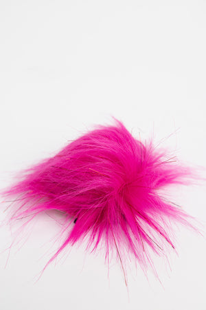 Yarnboler Faux Fur Pompom Large pink sparkle