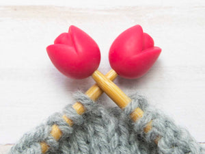 Fox & Pine Stitch Stoppers silicone pink tulip