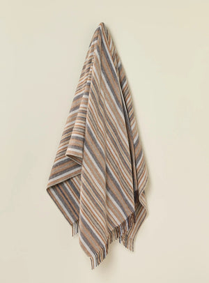 Bronte by Moon Merino Wool Throw merino wool santa cruz navy & rust