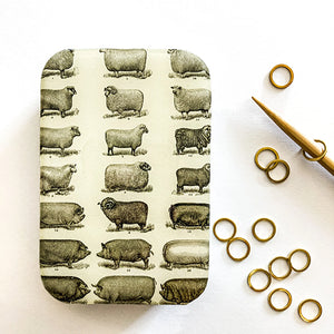 Firefly Notes Notions Tin resin sheep and pigs