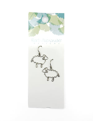 Barb Alexander Designs Earrings bronze sterling silver spiral sheep