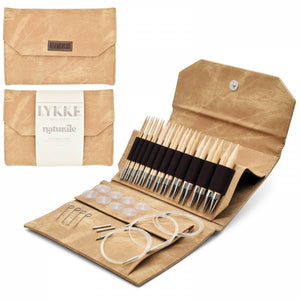 Lykke Naturale Interchangeable Set 13 cm / 5" Tips driftwood tan denim
