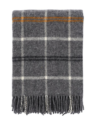 Klippan Lambswool Throw lambswool tartan dark grey
