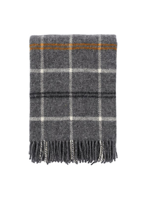 Klippan Lambswool Throw lambswool tartan dark grey