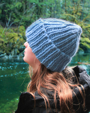 Trusty Toque: Bottom Up. Super Bulky weight version knit in Novita Hygge.