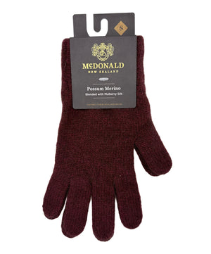 McDonald Textiles Possum Merino Gloves possum merino waina