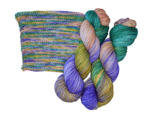 Wild Woollys Sock Yarn superwash merino wool nylon water lilies
