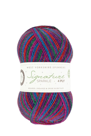 West Yorkshire Spinners Signature 4-ply wool nylon 1051 vintage tinsel