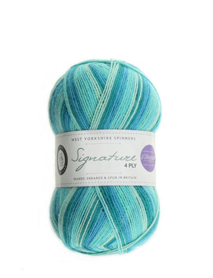 West Yorkshire Spinners Signature 4-ply wool nylon 873 seascape