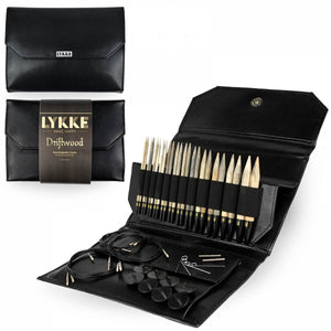 Lykke Driftwood Interchangeable Set 13cm/5" Tips black faux leather