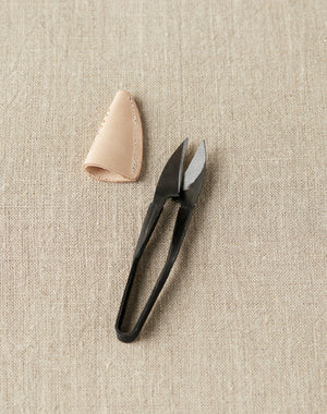 Cocoknits Yarn Snip steel-forged with leather protector