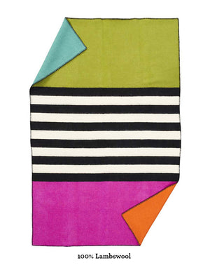 Klippan Classic Wool Blanket lambswool blanket for life thin stripe
