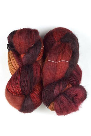 Fleece Artist Halo Bundle mohair nylon superwash merino wool cranberry chutney