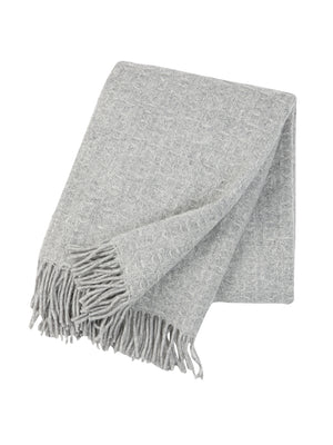 Klippan Eco Lambswool Blanket wool throw light grey