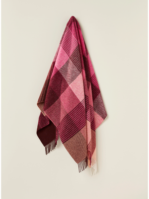 Bronte by Moon Pure New Wool Throw wool lindley raspberry