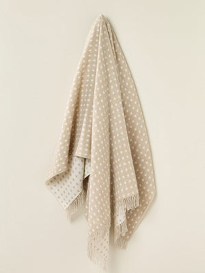 Bronte by Moon Merino Wool Throw merino wool natural spot