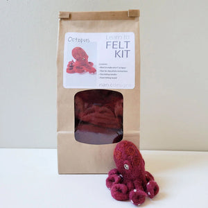 Nan C Designs Learn to Felt Kit wool octopus
